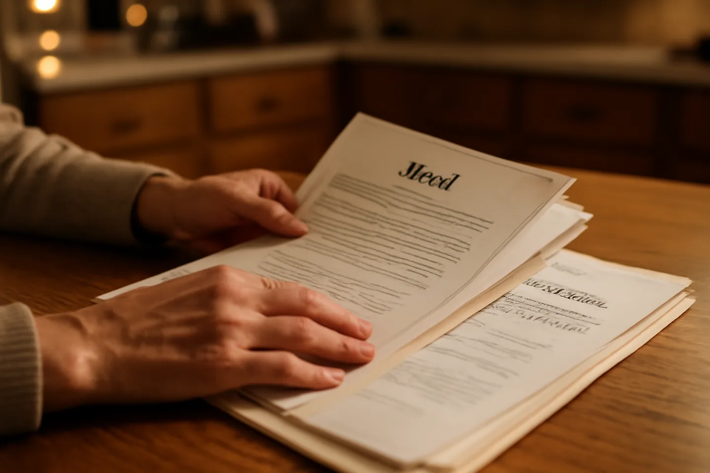 Sorting through inherited land documents and deed paperwork