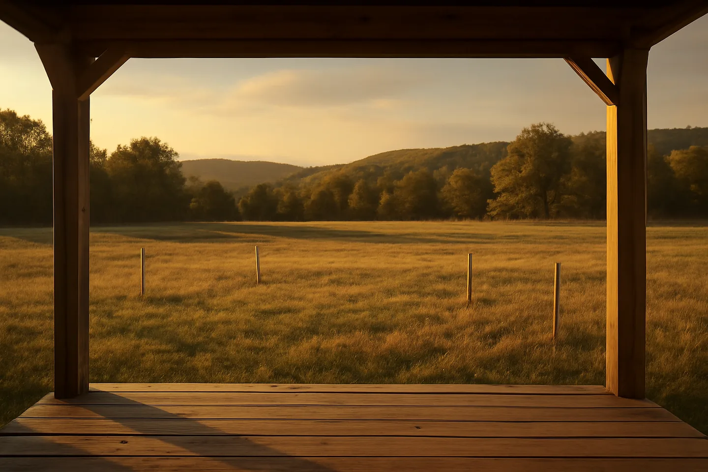 Porch view overlooking a vacant lot for sale