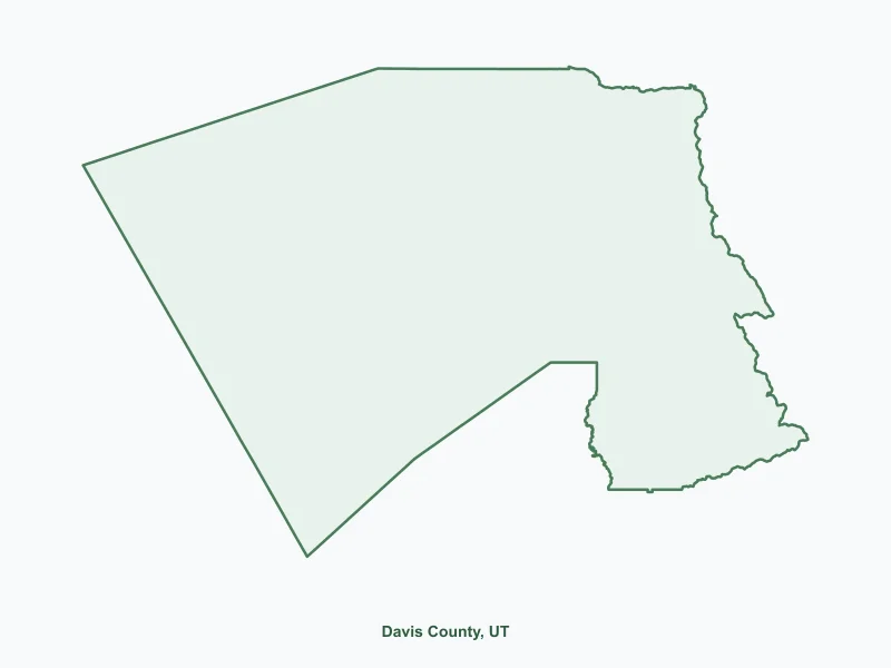 Map of Davis County, UT showing major cities