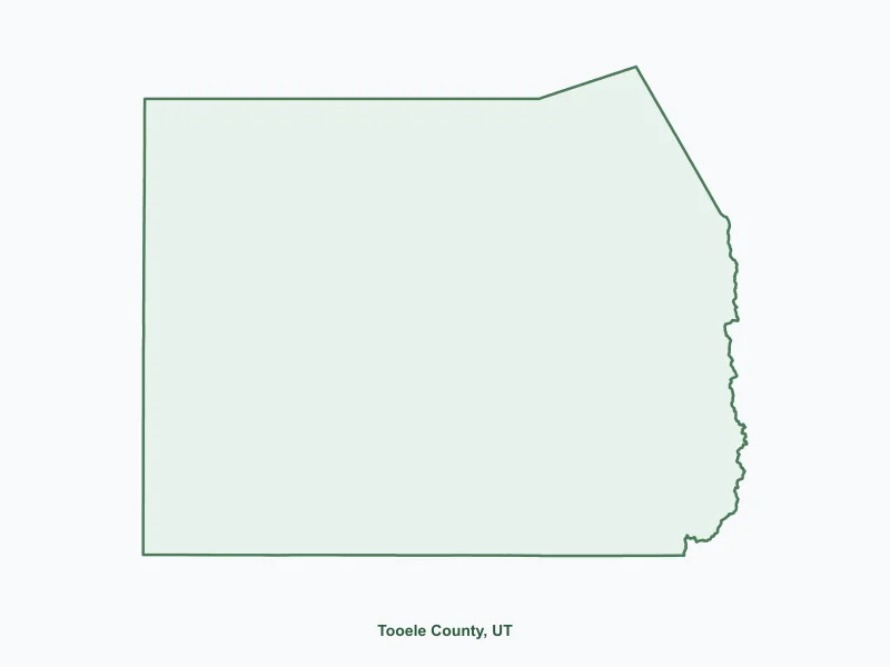 Map of Tooele County, UT showing major cities