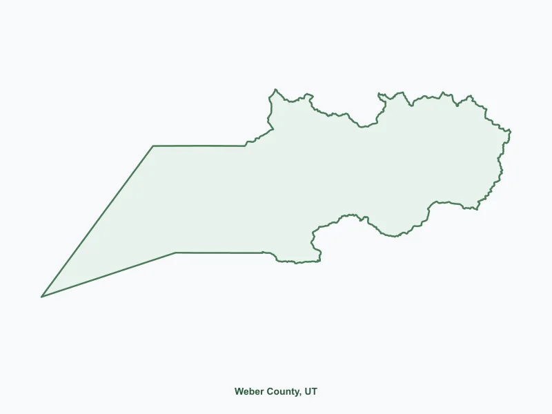 Map of Weber County, UT showing major cities